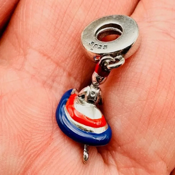 NEW Cancan Dancer Dangle Charm Pendant 925 Sterling Silver Red Fits For Pandora - Picture 3 of 5